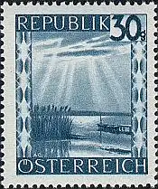 Österreich Mi.Nr. 754 Freim. Landschaften Neusiedler See (30 graublau)