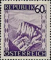 Österreich Mi.Nr. 763a Freim. Landschaften Semmering (60 volettblau)