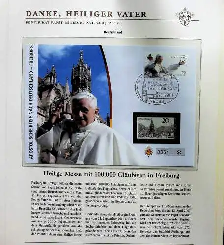 Sammlung "Papst Benedict XVI. 2005-2013" (alle Seiten sind unten abgebildet)