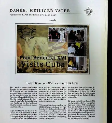 Sammlung "Papst Benedict XVI. 2005-2013" (alle Seiten sind unten abgebildet)