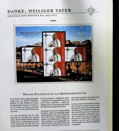 Sammlung "Papst Benedict XVI. 2005-2013" (alle Seiten sind unten abgebildet)