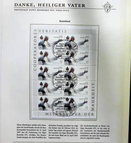 Sammlung "Papst Benedict XVI. 2005-2013" (alle Seiten sind unten abgebildet)