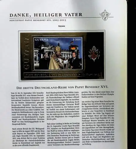 Sammlung "Papst Benedict XVI. 2005-2013" (alle Seiten sind unten abgebildet)