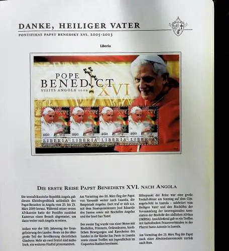 Sammlung "Papst Benedict XVI. 2005-2013" (alle Seiten sind unten abgebildet)