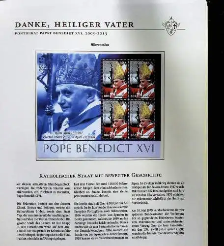 Sammlung "Papst Benedict XVI. 2005-2013" (alle Seiten sind unten abgebildet)