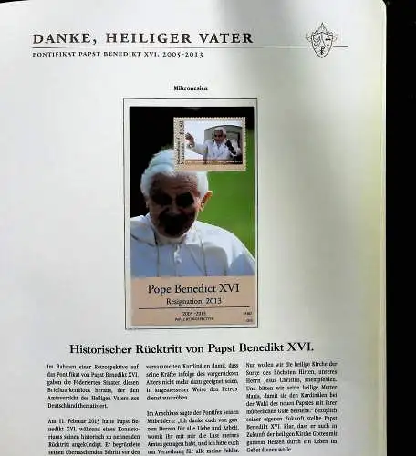 Sammlung "Papst Benedict XVI. 2005-2013" (alle Seiten sind unten abgebildet)