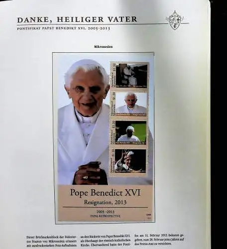 Sammlung "Papst Benedict XVI. 2005-2013" (alle Seiten sind unten abgebildet)