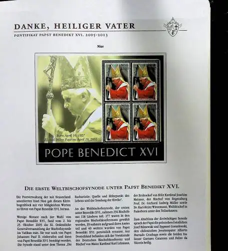 Sammlung "Papst Benedict XVI. 2005-2013" (alle Seiten sind unten abgebildet)