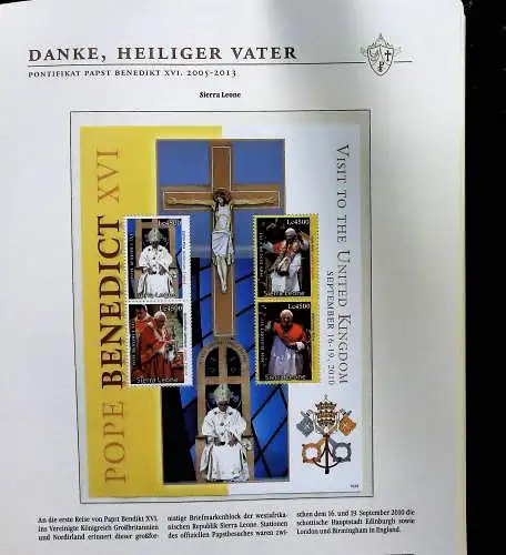 Sammlung "Papst Benedict XVI. 2005-2013" (alle Seiten sind unten abgebildet)