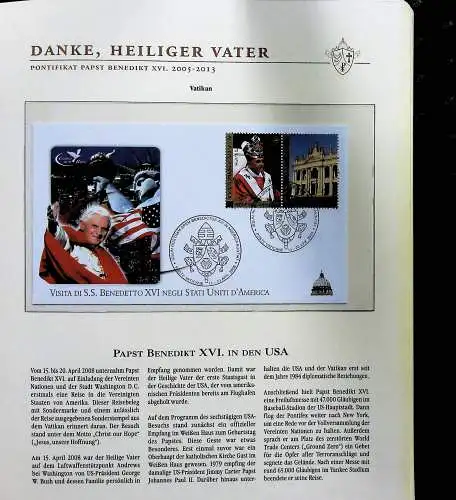 Sammlung "Papst Benedict XVI. 2005-2013" (alle Seiten sind unten abgebildet)