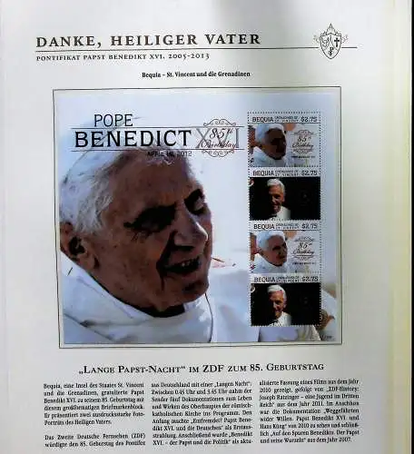 Sammlung "Papst Benedict XVI. 2005-2013" (alle Seiten sind unten abgebildet)