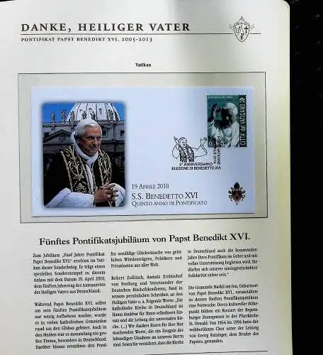 Sammlung "Papst Benedict XVI. 2005-2013" (alle Seiten sind unten abgebildet)