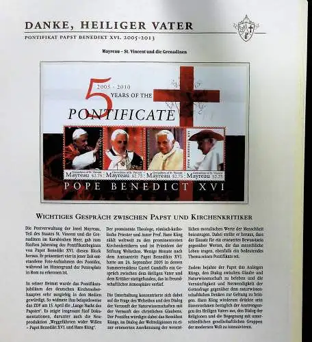 Sammlung "Papst Benedict XVI. 2005-2013" (alle Seiten sind unten abgebildet)