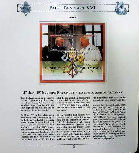 Sammlung "Papst Benedict XVI." (alle Seiten sind unten abgebildet)