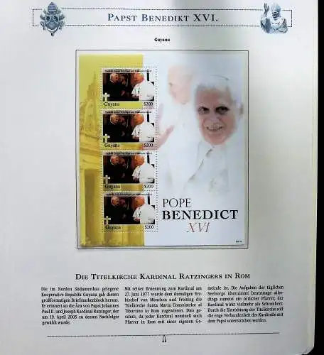 Sammlung "Papst Benedict XVI." (alle Seiten sind unten abgebildet)