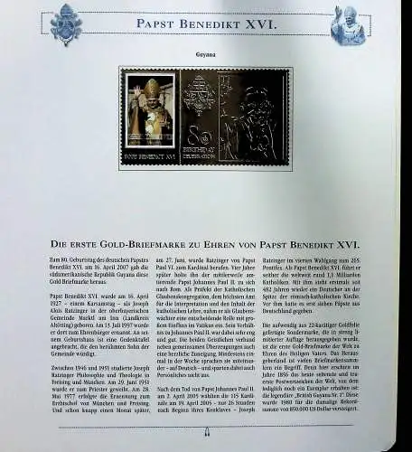 Sammlung "Papst Benedict XVI." (alle Seiten sind unten abgebildet)