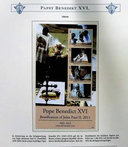 Sammlung "Papst Benedict XVI." (alle Seiten sind unten abgebildet)