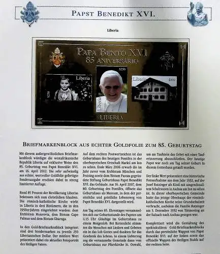 Sammlung "Papst Benedict XVI." (alle Seiten sind unten abgebildet)