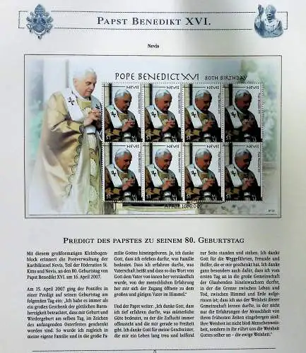 Sammlung "Papst Benedict XVI." (alle Seiten sind unten abgebildet)