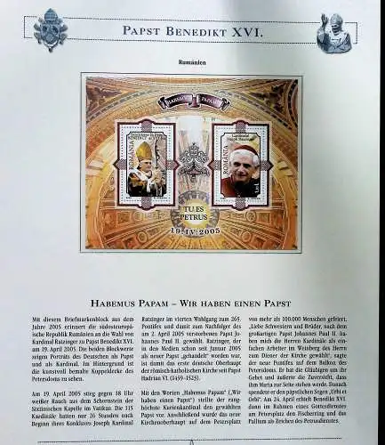 Sammlung "Papst Benedict XVI." (alle Seiten sind unten abgebildet)