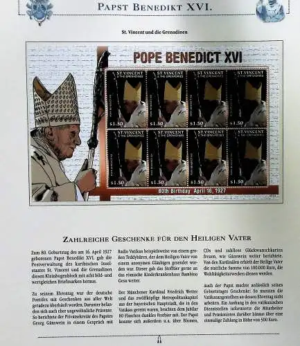 Sammlung "Papst Benedict XVI." (alle Seiten sind unten abgebildet)