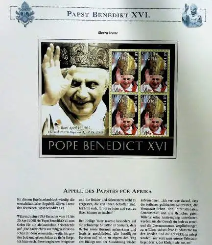 Sammlung "Papst Benedict XVI." (alle Seiten sind unten abgebildet)