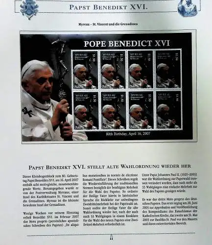 Sammlung "Papst Benedict XVI." (alle Seiten sind unten abgebildet)