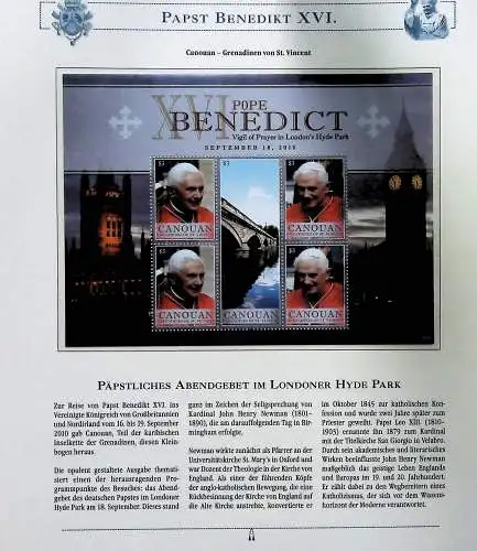 Sammlung "Papst Benedict XVI." (alle Seiten sind unten abgebildet)