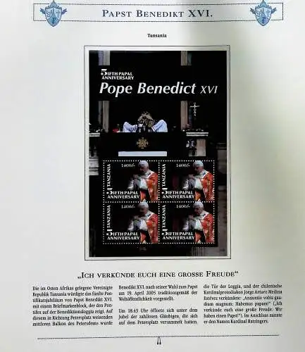 Sammlung "Papst Benedict XVI." (alle Seiten sind unten abgebildet)