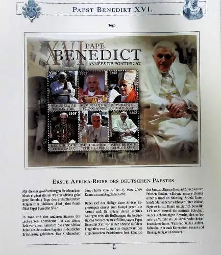 Sammlung "Papst Benedict XVI." (alle Seiten sind unten abgebildet)