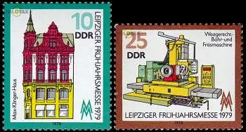 D,DDR Mi.Nr. 2403-04 Leipziger Frühjahrsmesse 79 (2 Werte)