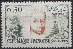 Frankreich MiNr. 1398 Blaise Pascal, Philosoph, Mathematiker (0,50)