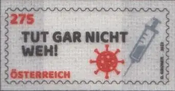 Österreich MiNr. 3638 Pflaster "Tut gar nicht Weh!" Corona-Virus, Spritze