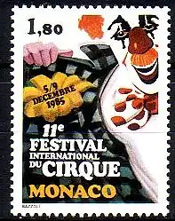 Monaco Mi.Nr. 1717 Int. Zirkusfestival, Clown (1,80)