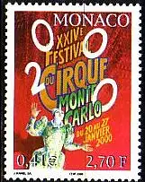 Monaco Mi.Nr. 2476 Int. Zirkusfestival, Clown (2,70/0,41)