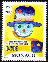 Monaco Mi.Nr. 2824 Hilfsorganisaion Les Enfants de Frankie, Clown (0,70)