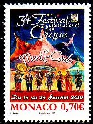 Monaco Mi.Nr. 2975 34. Int. Zirkusfestival, Plakat Clownparade (0,70)