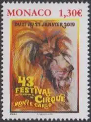 Monaco MiNr. 3423 43.Int. Zirkusfestival, Löwe (1,30)