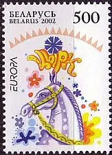 Weißrußland Mi.Nr. 448 Europa 2002 Zirkuspferd (500)