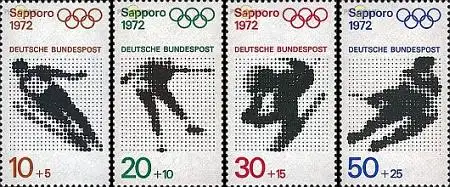 D,Bund Mi.Nr. 684-687 Olympia 72 Wintersport (o.Jahresz.) (4 Werte)