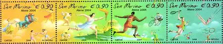 San Marino Mi.Nr. Zdr. 2150-53 Olympische Sommerspiele Athen