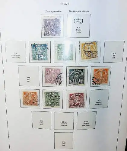 Sammlung Österreich 1850 bis 1965, unten alles abgebildet