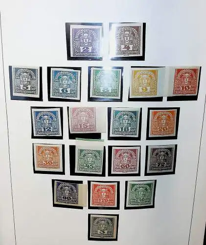 Sammlung Österreich 1850 bis 1965, unten alles abgebildet