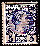 Monaco Mi.Nr. 3 Freim. Fürst Charles III (5 c)