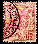 Monaco Mi.Nr. 15 Freim. Fürst Albert I, rosa (15 c)