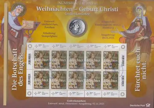 D,Bund, Fußball - Weihnachten - Geburt Chrsiti (Numisblatt 6/2021)