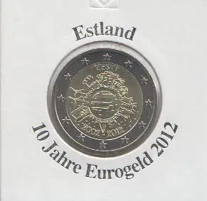 Estland 2012 10 Jahre Eurobargeld