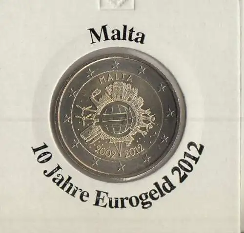 Malta 2012 10 Jahre Eurobargeld