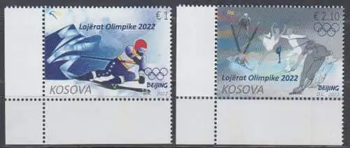 Kosovo MiNr. 565-566 Olympische Winterspiele, Peking 