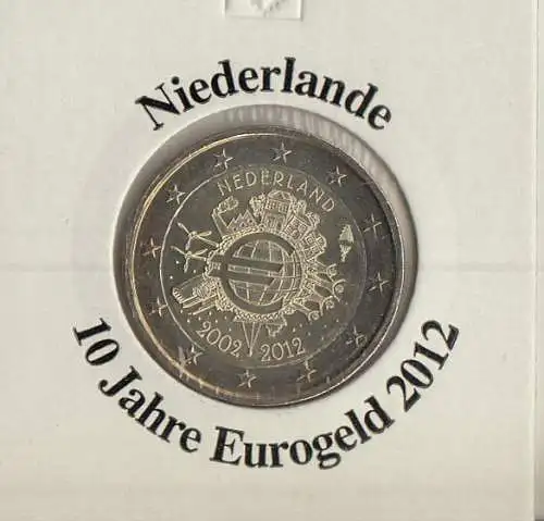 Niederlande 2012 10 Jahre Eurobargeld